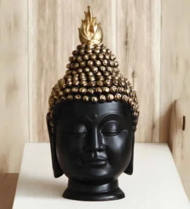 Black Buddha Head figurine