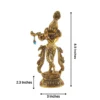 Lord Krishna Gold Aluminium Idol